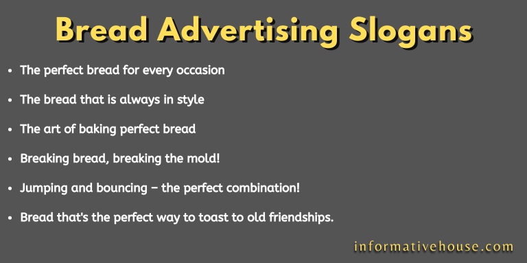 Bread Advertising Slogans