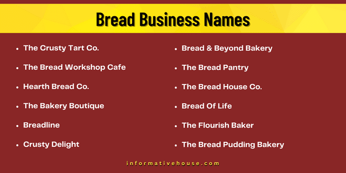 Bread Business Names