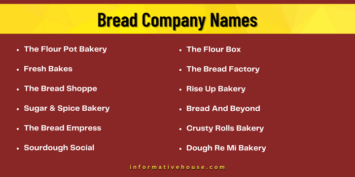 Bread Company Names