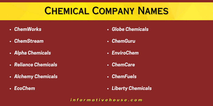 Chemical Company Names