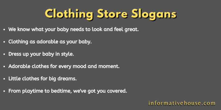 Clothing Store Slogans