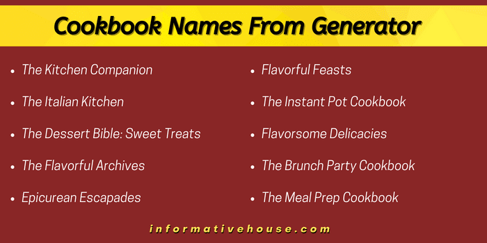 Cookbook Name Generator