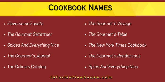 543 Funny Cookbook Names Ideas List Informative House