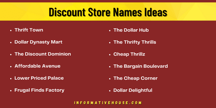 Discount Store Names Ideas