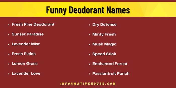Funny Deodorant Names