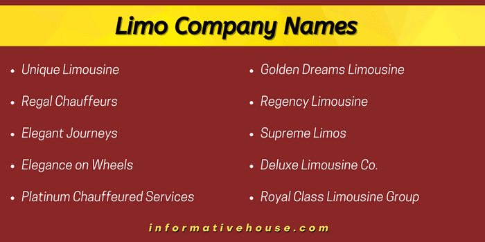 Limo Company Names