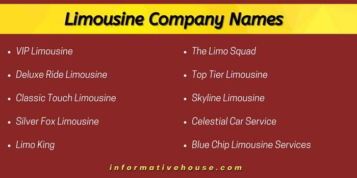 Limousine Company Names