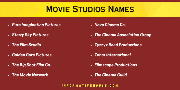 Movie Studios Names