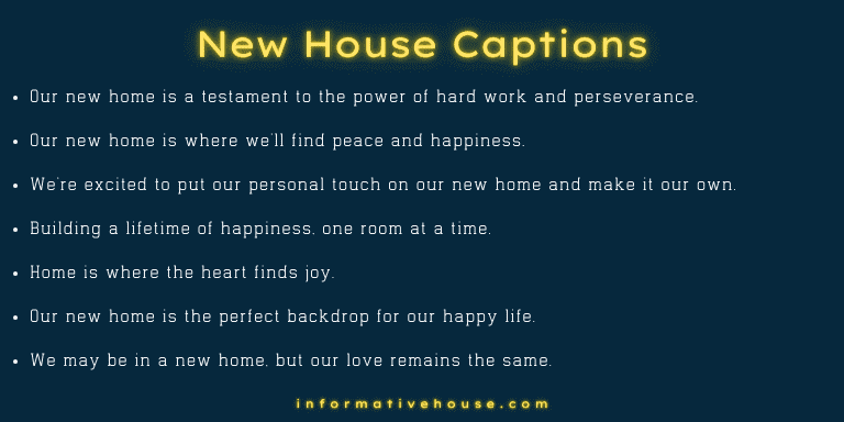 New House Captions