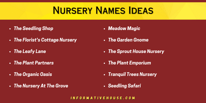 Nursery Names Ideas