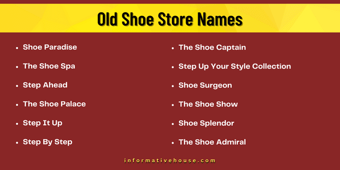 Shoe Store Names Ideas