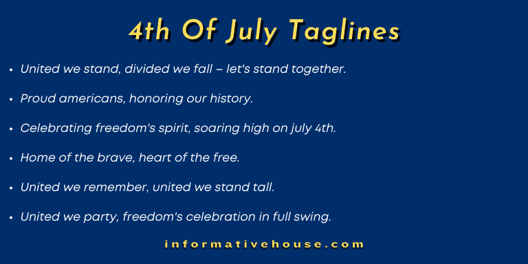 4th Of July Taglines