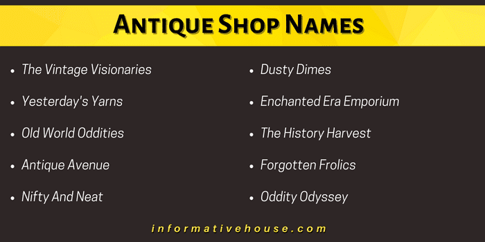 Antique Shop Names