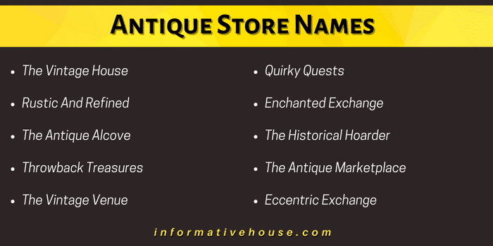 Antique Store Names