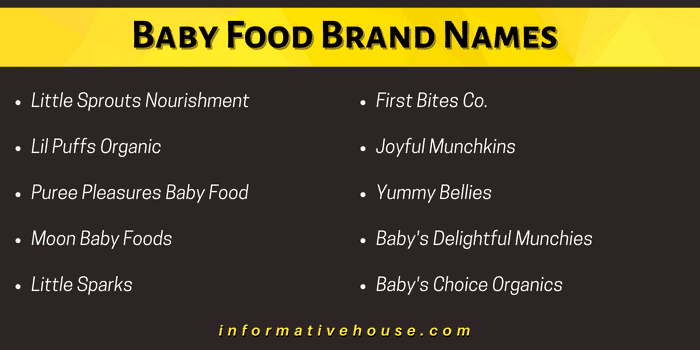 Baby Food Brand Names