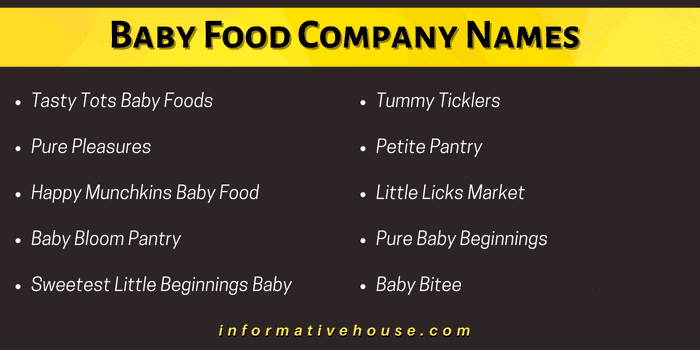 Baby Food Company Names