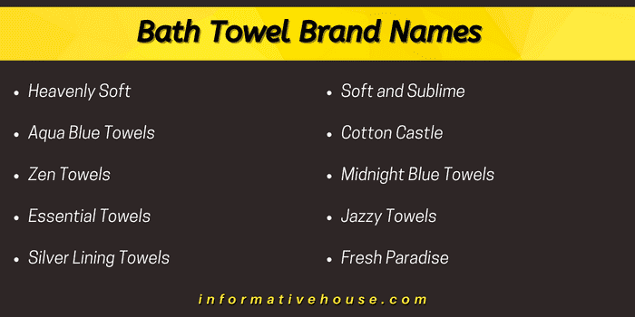 Bath Towel Brand Names
