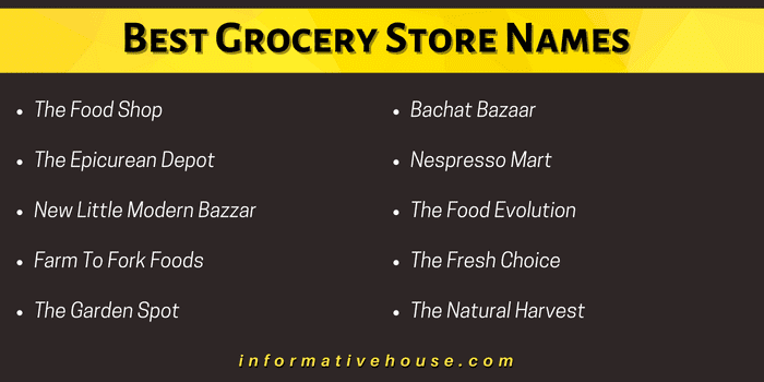 Best Grocery Store Names