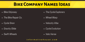 best cycle company name