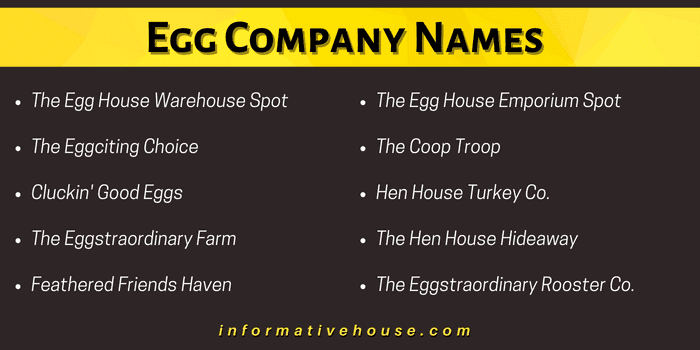 Egg Company Names