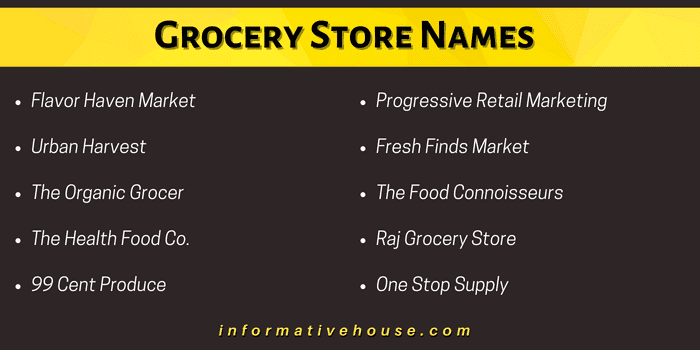 Grocery Store Names