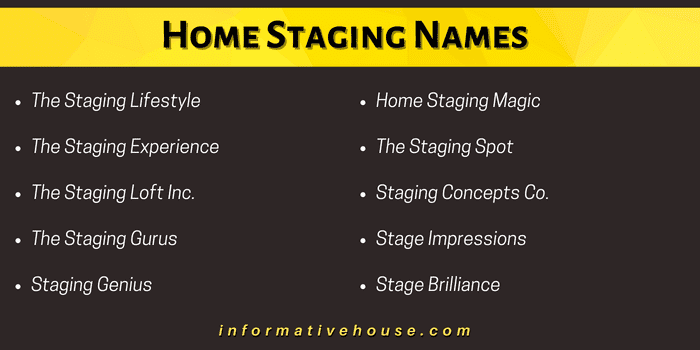 Home Staging Names