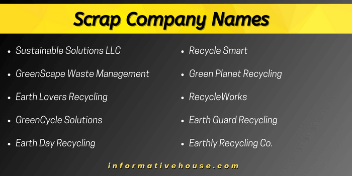 Scrap Company Names