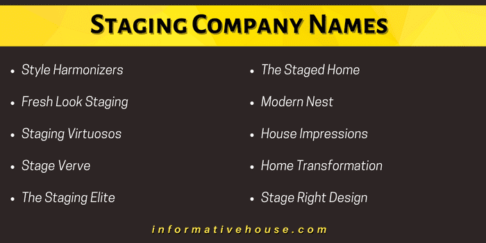 Staging Company Names