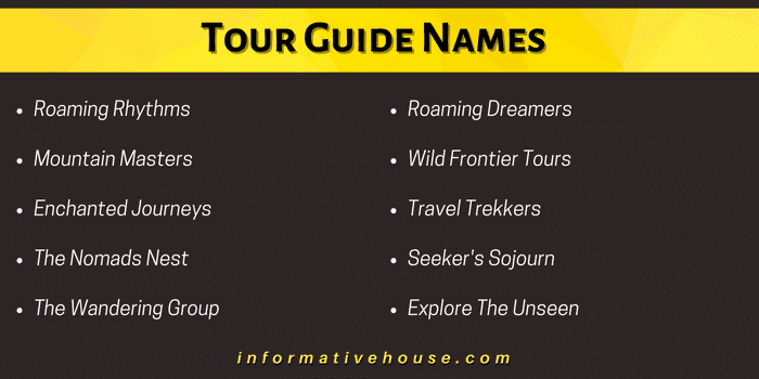 Tour Guide Names