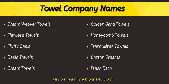 Towel Company Names