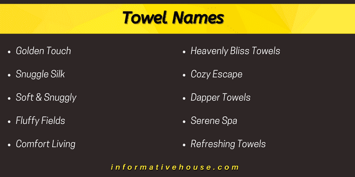 Towel Names