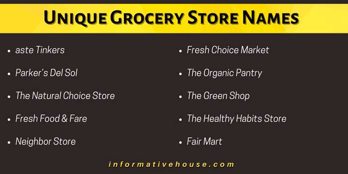 Unique Grocery Store Names
