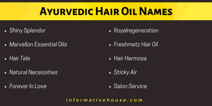 Ayurvedic Hair Oil Names
