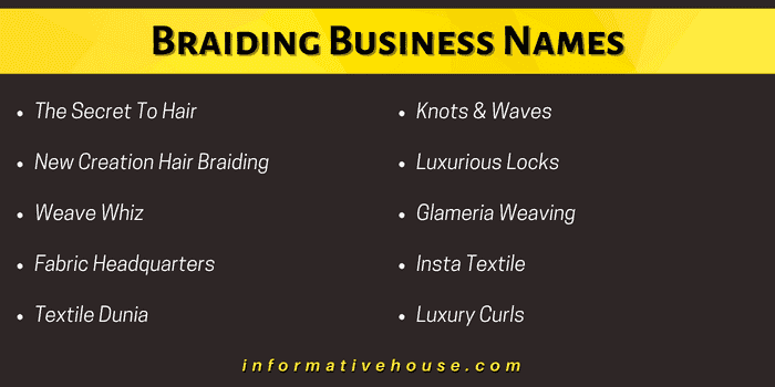 Braiding Business Names