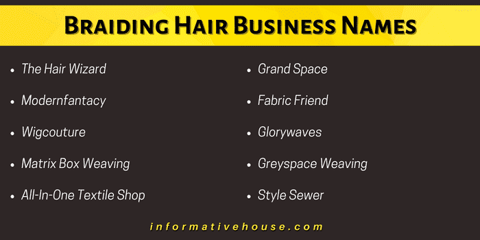 Braiding Hair Business Names