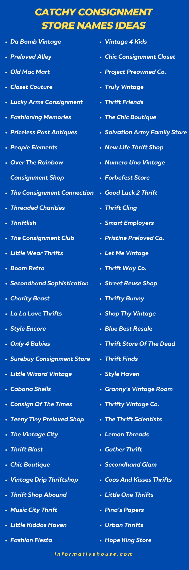 boutique names list