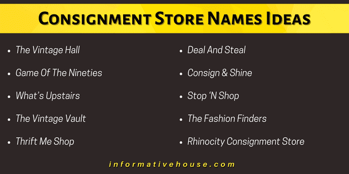 Consignment Store Names Ideas
