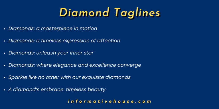 Diamond Taglines