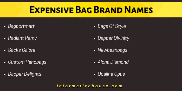 Branded bag company discount name