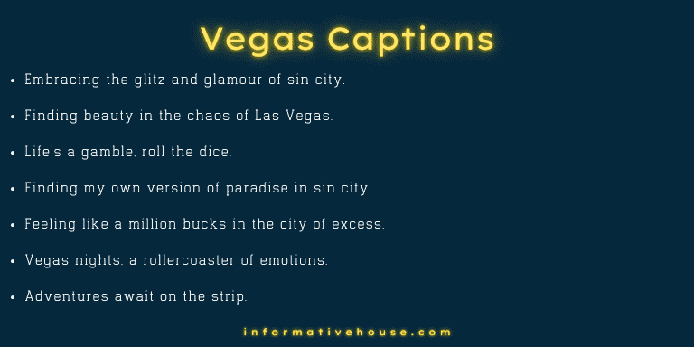 Funny Vegas Captions