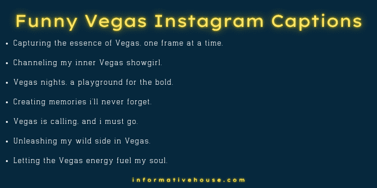 Funny Vegas Instagram Captions