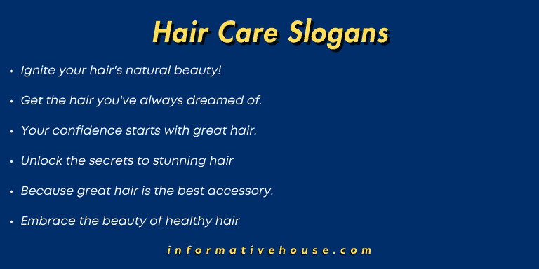 Hair Care Slogans