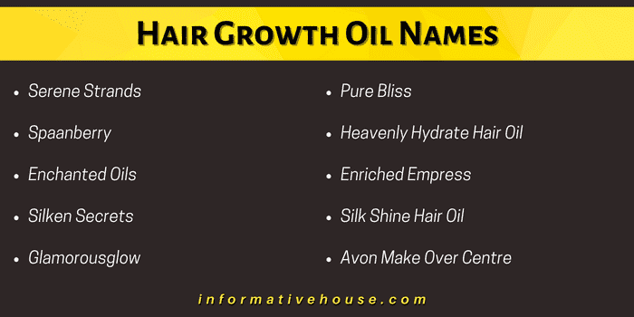Hair Growth Oil Names