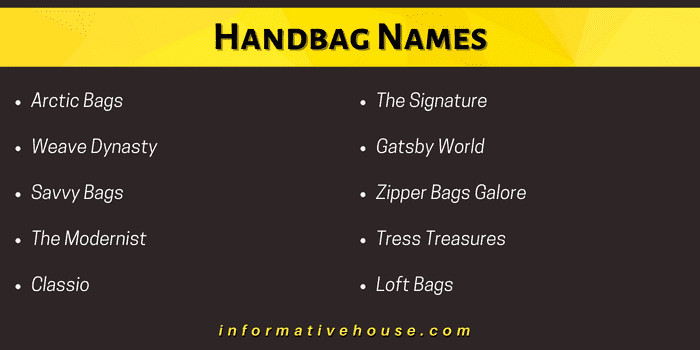 Handbag Names