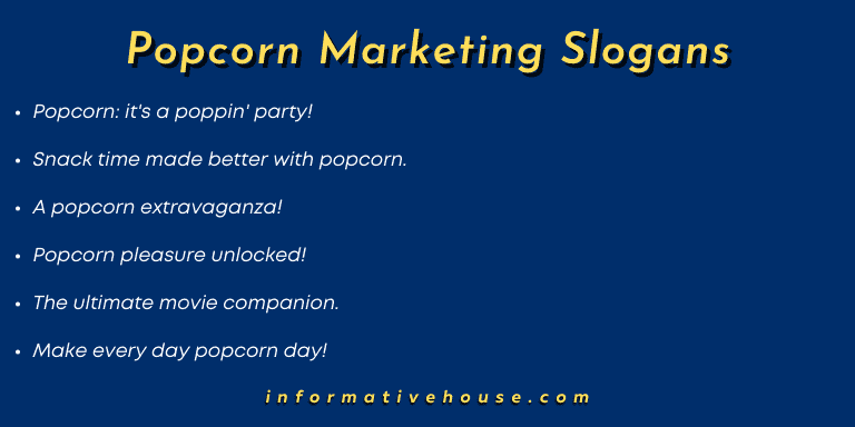 Popcorn Marketing Slogans