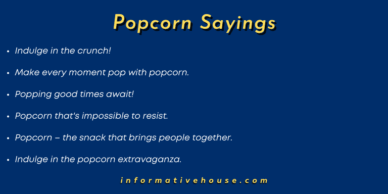 Popcorn Sayings