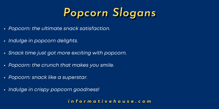 Popcorn Slogans