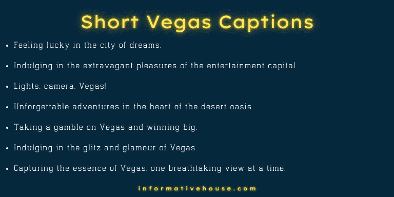 Short Vegas Captions