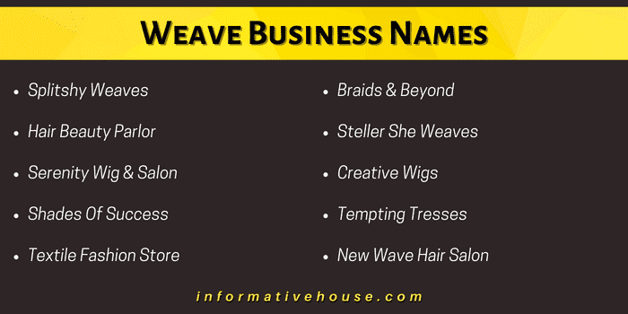 Weave Business Names