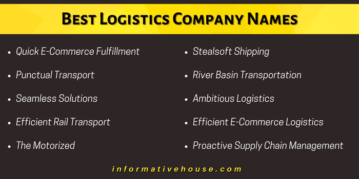 Best Logistics Company Names